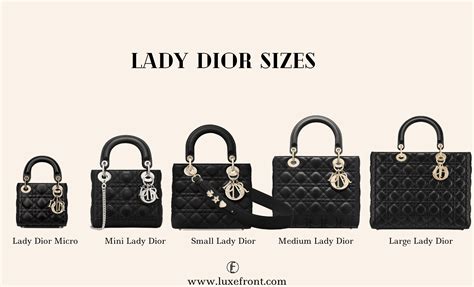 dior lady bag sizes|lady dior small vs medium.